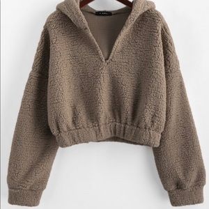 Zaful Faux Teddy Hoodie